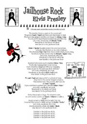 English Worksheet: Jailhouse Rock - Elvis Presley