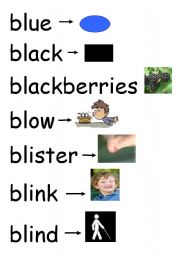 English Worksheet: Blends