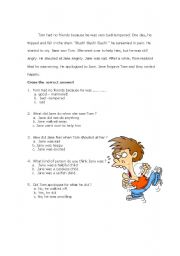 English Worksheet: Tom 