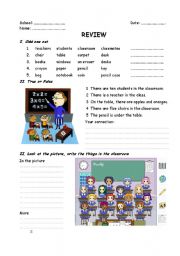 English Worksheet: There is, There are