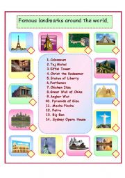 Famous Landmarks around the world.