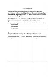 English Worksheet: Land Management