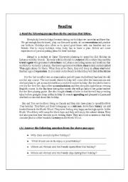 English Worksheet: summer holiday worksheet