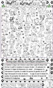 English Worksheet: mammals