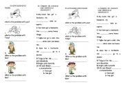 English Worksheet: a quiz about illnesses