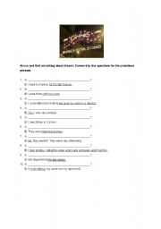 English worksheet: past simple questions