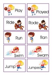 Memory game: verbs in present and past