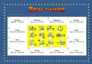 English Worksheet: Star signs (writing, speaking)