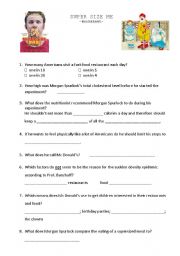 English Worksheet: Super Size Me 