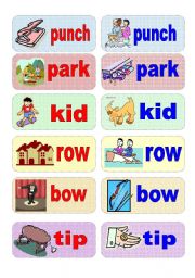 Homographs 2 - pictionary/memory