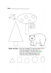 English Worksheet: shapes 