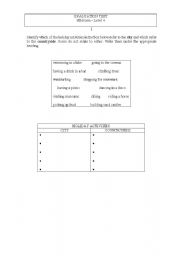 English worksheet: Test on holidays