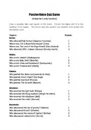 English Worksheet: Passives