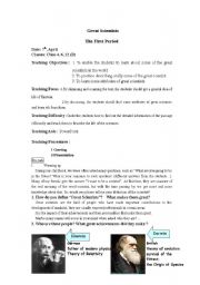 English Worksheet: Great Scientists