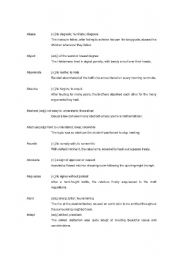English Worksheet: High Level Vocab