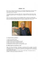 English Worksheet: Room 101