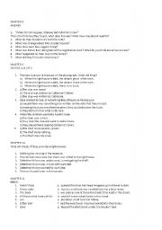 English worksheet: The mystery of the dark lighthouse.part 2