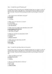 English Worksheet: TRIVIA  QUIZ