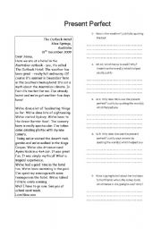 English Worksheet: Present perfect