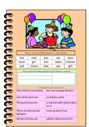 English worksheet: Party Time