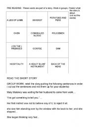 English Worksheet: Lamb to the slaughter- activities to work with the short story by R. Dahl