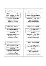 English Worksheet: Paragragh Structure