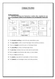 English Worksheet: DIRECTIONS