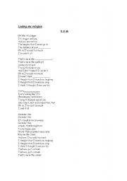 English Worksheet: Losing my religion - REM