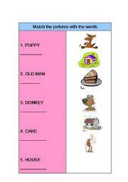 English worksheet: The story  of animals