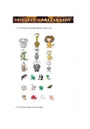 English worksheet: A Night At the Museum