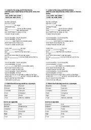 English worksheet: Im yours song