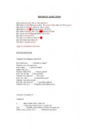 English Worksheet: comparatives, adjectives, countables (HOMEWORK)