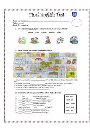 English Worksheet: Directions test