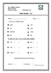 English worksheet: Vocabulary Worksheet