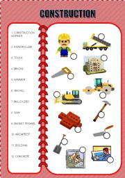 English Worksheet: CONSTRUCTION