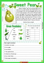 English Worksheet: Sweat Pear