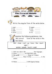 English Worksheet: the present simple