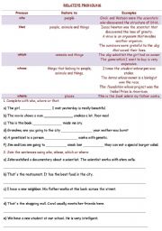 Relative pronouns