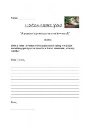 English worksheet: Horton Hears You