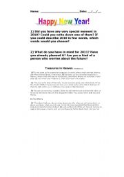 English Worksheet: Happy New Year