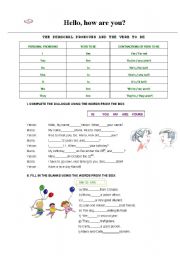 English Worksheet: VERB TO BE