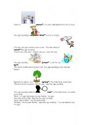 English Worksheet: The Ugly Duckling