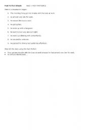 English Worksheet: Past Perfect Practice