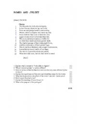 English worksheet: Romeo and Juliet: Prologue 