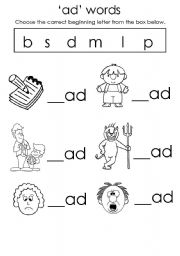 English Worksheet: CVC worksheets