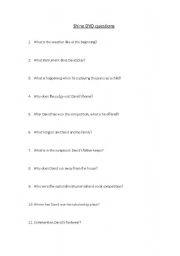 English Worksheet: Shine movie questions