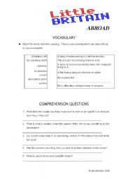 English Worksheet: Little Britain Abroad