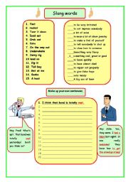 English Worksheet: Slang words