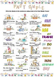 English Worksheet: PAST SIMPLE TENSE