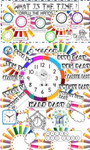 English Worksheet: the time